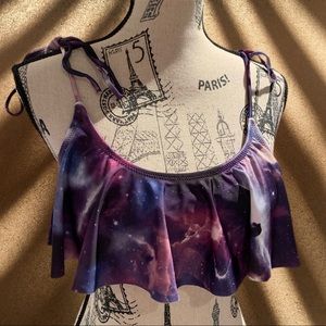 Outer space crop top SMALL